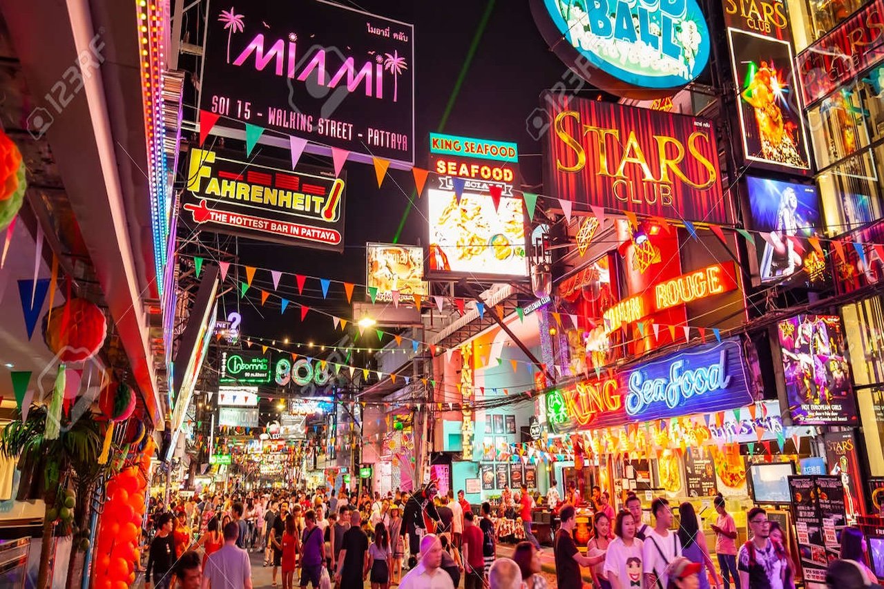 Walking Street Pattaya: The Ultimate Guide for 2025 - Night Photo of Pattaya Walking Street